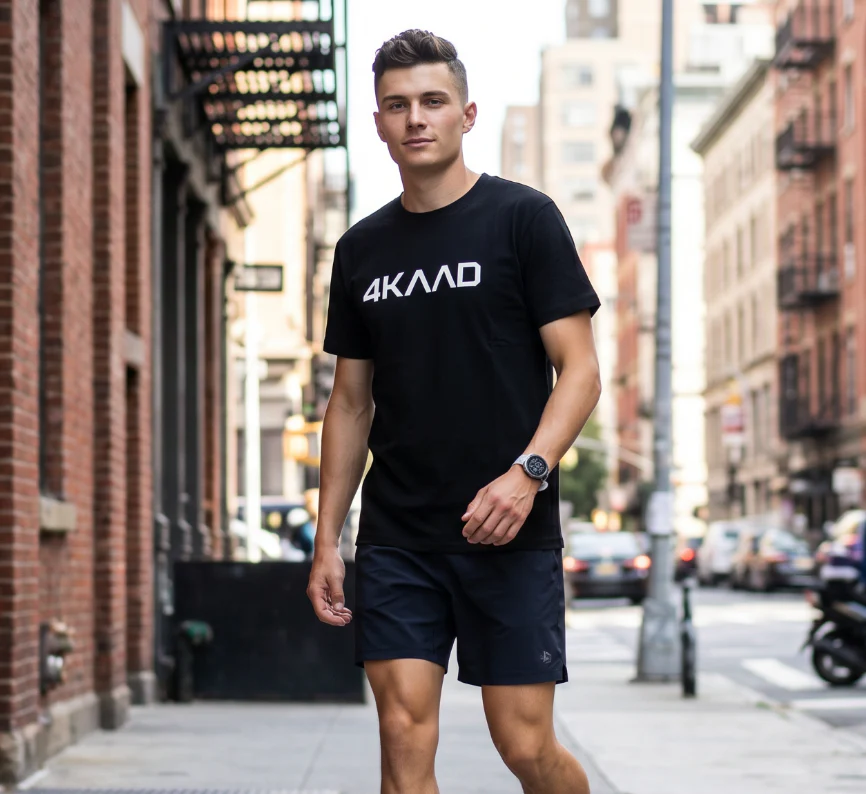 4KAAD Brand T Shirt , black -white, 100% cotton - Image 4