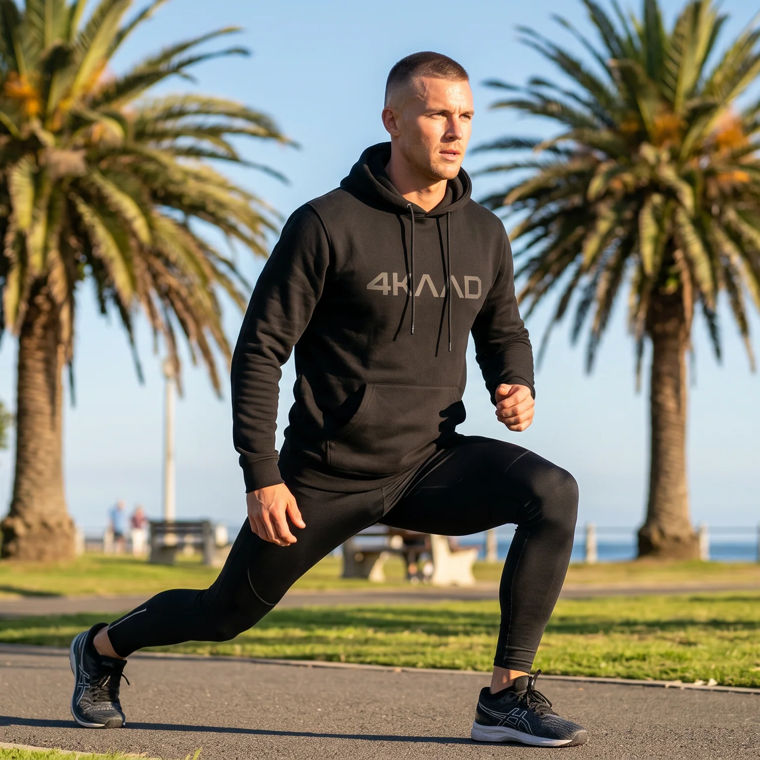 4KAAD Sweater, black stone-grey, unisex fit - Image 3