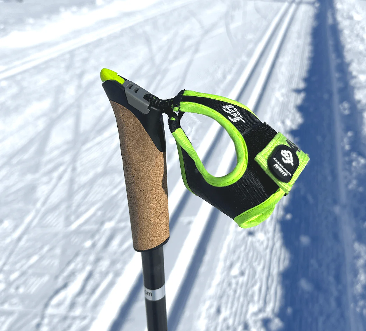 CLICK-IT strap, black yellow, Quick release ski pole strap - Image 3