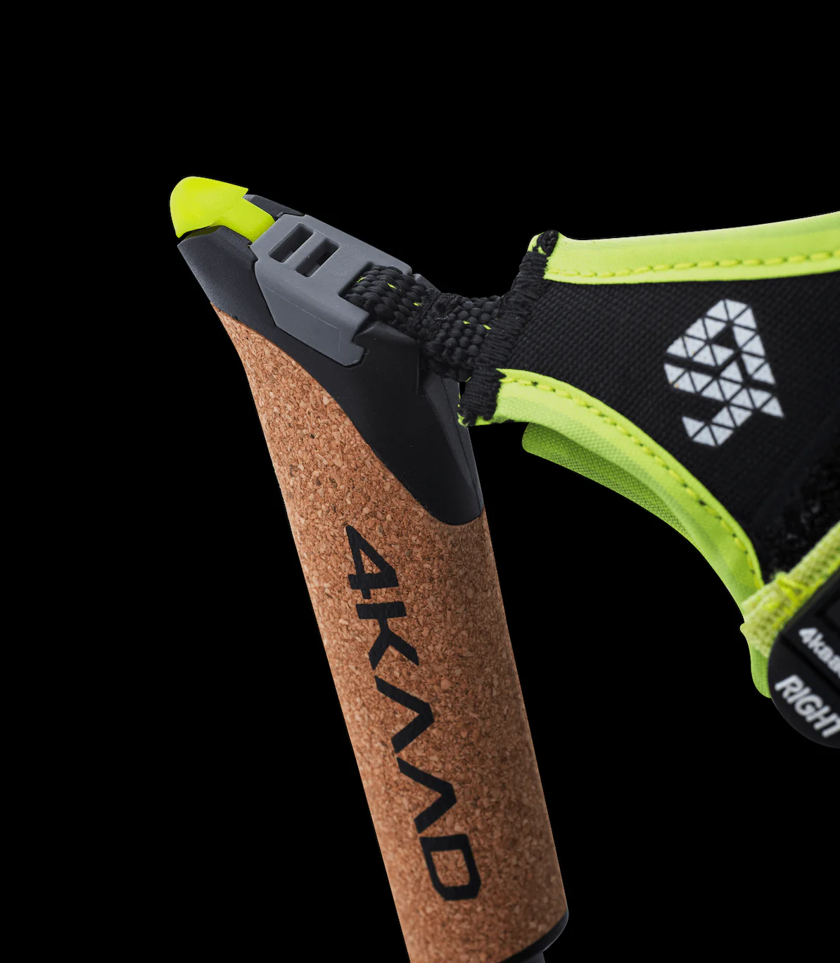 CLICK-IT strap, black yellow, Quick release ski pole strap - Image 4